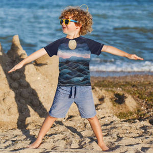 Meilleures ventes LESAM SPORTS Rashguard MMA pour enfants en sublimation 3D, demi-manches, écologique, respirant, antibactérien, polyester 220g - Product Image 3