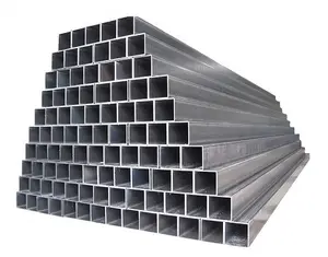 أنابيب معدنية مجوفة أنبوبية فولاذية مربعة الشكل من المصنع أنابيب فولاذية مستطيلة مخصصة مدلفنة بالغمس الساخن