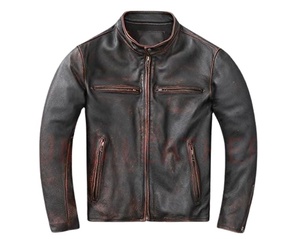 แจ็กเก็ตหนังแกะแท้สำหรับผู้ชายเสื้อบอมเบอร์แบบออกแบบได้ตามต้องการ - Product Image 1