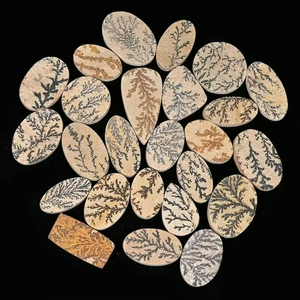 Haute qualité naturel Psilomelane agate dendritique Cabochon en vrac jaspe poli pour la guérison dégringolé utiliser la fabrication de bijoux en gros - Product Image 1