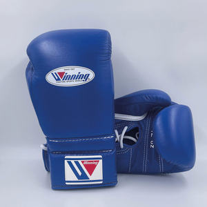 Nouveaux gants de boxe MMA gagnants avec fermeture à lacets en cuir véritable, évacuation de l'humidité, gants d'entraînement et de compétition de haute qualité - Product Image 1