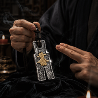 Pendentif pièce de monnaie Feng Shui chinois, amulette de richesse taoïste, talisman, charme en bronze ancien pour la chance et la prospérité