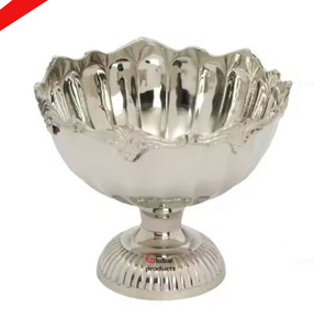 decorative metal stainless steel chocolate <b>dessert</b> serving <b>bowl</b> with stand <b>for</b> hotel restaurant and bar - Product Image 1