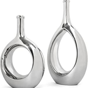 Jarrón de Metal de Diseño Moderno para Decoración del Hogar, Jarrones de Piso de Metal Estándar con Acabado Antiguo, Jarrón de Aluminio para Flores - Product Image 2