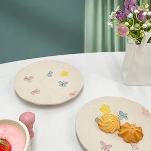 Juego de Taza y Platillo de Cerámica con Diseño de Mariposa Estilo INS, con Mariposa 3D y Asa con Lazo, 200 ml - Product Image 6