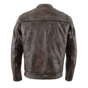Chaqueta de Cuero para Hombre, Estilo Biker, Corte Ajustado, Resistente, para Invierno, Uso Casual, Diseño Elegante, Calidad Premium - Product Image 5