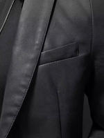 Nouvelles vestes en cuir à col montant de haute qualité pour hommes, personnalisables, écologiques, avec fonction réversible, pour l'hiver