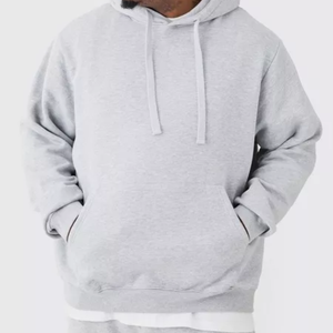 Unisex Royal Korean Pullover Hoodie Solid <b>Thick</b> High Quality 100% Cotton Knitting OEM <b>Fleece</b> Washed Technique Print Winter - Product Image 1