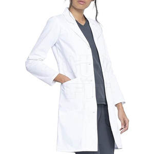 OEM de fábrica Unisex 100% algodón batas de laboratorio personalizado médico profesional ropa de médico de manga larga impermeable uniformes para adultos - Product Image 4