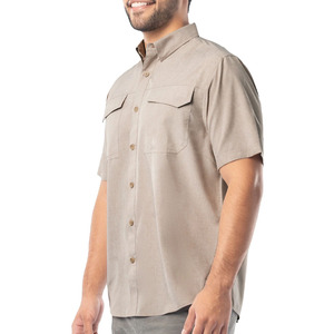 Camisas de Pesca de Manga Corta con Botones y Protección UV para Hombre, con Cuello Alto y Logotipo Personalizado - Product Image 3