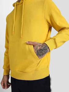 เสื้อฮู้ดผู้ชายปรับแต่งได้คุณภาพสูงแขนยาวลำลองสีทึบมีโลโก้ปักลายสำหรับฤดูหนาว - Product Image 5