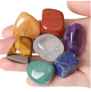 Ensemble de 8 cristaux de guérison de pierres de chakra naturelles Offre Spéciale de meilleure qualité, dégringolés et polis, pour l'équilibrage de 7 chakras - Product Image 2