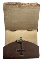 Journal en cuir rustique Jésus Croix chrétienne Fait à la main Papier écologique Cadeau religieux Baptême Journal de gratitude pour homme Voyage