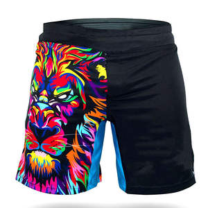 กางเกงขาสั้นศิลปะการต่อสู้ MMA แบบกำหนดเองพิมพ์ลายดิจิทัลผ้าโพลีเอสเตอร์/ ผ้าฝ้ายกันหด - Product Image 1