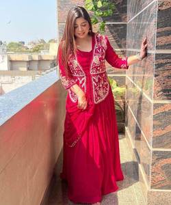 นักออกแบบ จอร์เจตต์ งานเย็บปักถักร้อย ลําดับ งานซาลวาร์ คามีซ ชุดปาร์ตี้ เสื้อผ้าชาติพันธุ์ ราคาส่ง - Product Image 6