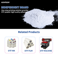 Poudre DTF anti-sublimation Kenteer 1kg 20kg, adhésif thermofusible TPU noir et blanc pour impression sur tissus foncés sans transfert de couleur