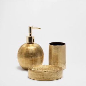 Ensemble de salle de bain en laiton, accessoires élégants pour comptoir, parfaits pour les intérieurs de salle de bain modernes et luxueux - Product Image 1