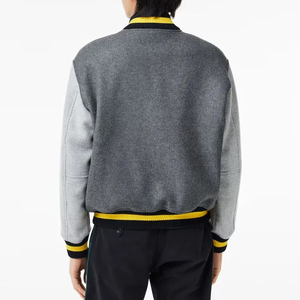 2025 dernière conception 100% cachemire laine collège varsity vestes casual coupe régulière Bomber Baseball hommes veste avec poches - Product Image 3