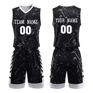 Uniformes de basket-ball réversibles par sublimation faits sur mesure en polyester pour hommes - Product Image 5
