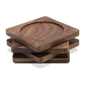 Produit très vendu Sous-verres en bois uniques Sculptés à la main Décoration de table en bois rustique Idéal pour la maison Café Utilisation au dîner - Product Image 1