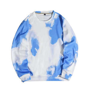 Sudadera con capucha de cuello redondo sublimada para hombre, sudadera con logotipo personalizado, sudaderas con capucha de lana con tinte de corbata por sublimación - Product Image 5