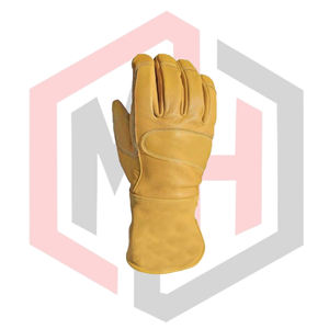 Guantes de Cuero Resistentes al Fuego y a las Descargas Eléctricas, Longitud Personalizable, Antiestáticos, Resistentes a Desgarros, Transpirables, 11 oz - Product Image 5