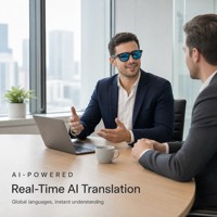 Lunettes Intelligentes IA M88 : Enregistrement Audio, Traduction en Temps Réel, Assistant Vocal, Verres Bleus