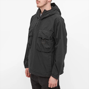 Haute qualité en plein air patché pull veste pour hommes demi-fermeture éclair Nylon à capuche vent hommes coupe-vent veste coupe-vent, imperméable - Product Image 6