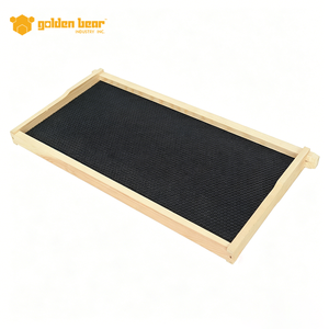 Cadres de ruche en bois Langstroth profonds en pin avec feuille de fondation en plastique noir pour l'apiculture - Product Image 1