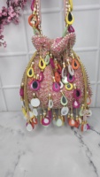 Nouvel arrivage de sacs à main de créateur pour femmes sac à main potli sac de mariée brodé en miroir pour mariage à bas prix artisanat de luxe