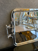 Vente en gros d'usine de plateau de service plaqué argent de haute qualité pour les mariages fabriqués avec un matériau en laiton durable