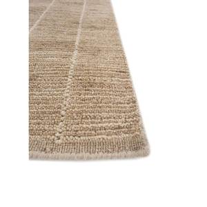 พรมขนสัตว์ทำมือสีเบจและสีน้ำตาลลายเส้น ขนาดใหญ่ 9x12 ฟุต รูปทรงสี่เหลี่ยมผืนผ้า เหมาะสำหรับห้องโถงหรือห้องนั่งเล่น-Hwl-178 - Product Image 4