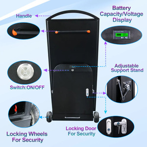 IP65 43inch Độ sáng cao ngoài trời màn hình kỹ thuật số Máy nghe nhạc có thể sạc lại pin xách tay thương mại kỹ thuật số cửa hàng bán lẻ thang máy - Product Image 5