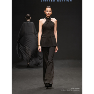 เสื้อผ้าผู้หญิงผ้าสแปนเด็กซ์เรยอนเอวสูงกางเกงขากว้าง - Product Image 2