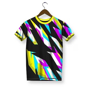 เสื้อยืดคอกลมผู้ชายแฟชั่นเสื้อสเวตเตอร์ฤดูร้อนแห้งเร็วพิมพ์ลายทางยาวฟิตเนสถนนแบดมินตันฟุตบอล - Product Image 2