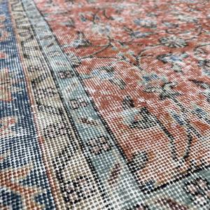 พรมวินเทจขนาด 6.6x10.3 ฟุต พรมตุรกีขนาดใหญ่ พรมลายดอกไม้สีน้ำตาล - Product Image 5