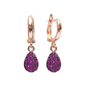 CZ Stone Dangle <b>Clip</b> on Drop Design Earrings Turkish Handmade Wholesale 925 Sterling <b>Silver</b> Jewelry - Product Image 1