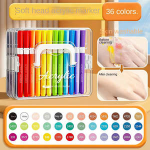 <b>Set</b> of Acrylic Paint Brushes for <b>Art</b> Enthusiasts Soft Fieltro Pinceles - Product Image 5