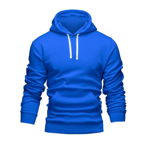 Nouveau style de sweat à capuche 100% coton pour hommes, pull confortable à manches longues brodé avec fermeture éclair, pull d'hiver à capuche solide, vente en gros - Product Image 5
