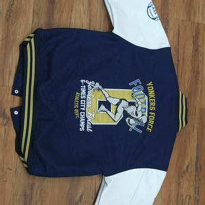 แจ็กเก็ตทีมโรงเรียนสำหรับผู้ชายขนาดพลัสไซส์เสื้อแจ็คเก็ตทีมมหาวิทยาลัยแบบกระดุมเต็มคอสั่งโลโก้ได้ตามต้องการ - Product Image 5