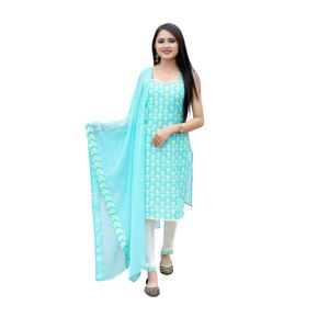Vente chaude vêtements ethniques indiens et pakistanais concepteur Kurta pantalon Salwar Kameez Dupatta ensemble au prix de gros pour l'été - Product Image 1