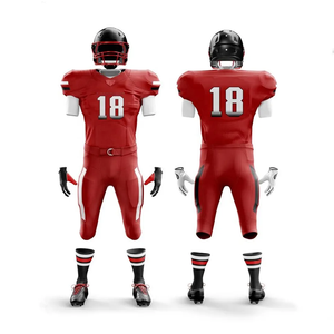 Diseño de logotipo personalizado Uniformes de fútbol americano de secado rápido Conjuntos de uniformes transpirables de entrenamiento de partidos de alta calidad - Product Image 3