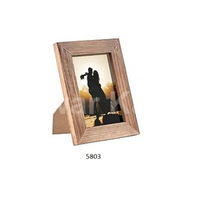 Cadre photo en bois rustique marron vintage avec verre transparent pour dessus de table montage mural maison ferme décor affichage - Product Image 1