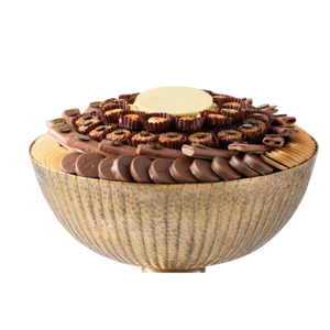 Cuenco para servir dulces de frutas secas de diseño estándar, cuenco de Metal dorado Premium, artículos para hotel, catering, cuenco para servir chocolate dulce - Product Image 4