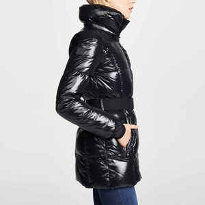 2025 vêtements d'hiver femmes col montant culture PU bulle bouffant doudoune dames femmes hiver - Product Image 3