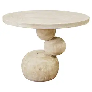 Wood Dining Table Modern Stylish White Round Table For Home Kitchen Restaurant Cafe Round Extendable Dining Tables