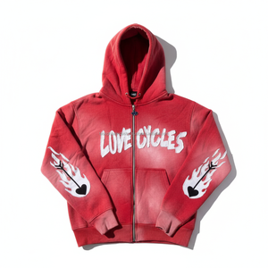 เสื้อฮู้ดซิปเต็มตัวผ้าฟลีซหนานุ่ม พิมพ์ลายทั้งตัว สไตล์ลำลอง ขนาดใหญ่พิเศษ ระบายอากาศได้ดี ผลิตจากผ้าฝ้าย 100% ขายส่ง - Product Image 1