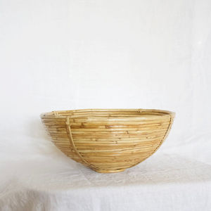 Bol alimentaire plat à salade en rotin vaisselle de qualité supérieure ustensiles de cuisine maison bol à fruits prix abordable emballage cadeau disponible - Product Image 1