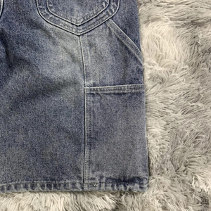 Wholesale High Quality <b>Men's</b> <b>Vintage</b> Fashion Denim <b>Shorts</b> Straight Custom Baggy Distressed Dark Washed Cotton High Street Style - Product Image 2