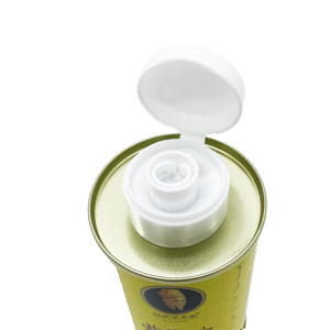 Vente directe usine – Boîte en fer blanc personnalisée imprimée offset, qualité alimentaire, 250 ml, finition laquée, bouchon plastique, pour huile d'olive JUWEI JW-ER32 ROHS - Product Image 6